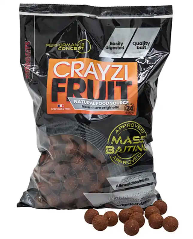 Nově v nabídce | Boilie STARBAITS Mass Baiting Crayzi Fruit, 3 kg