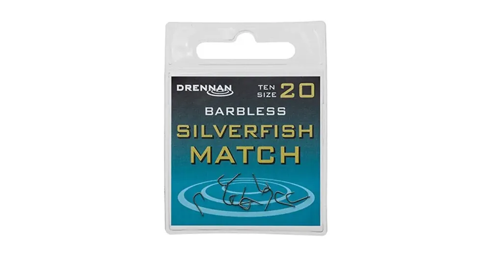Ušetřete - Drennan háčky bez protihrotu Silverfish Match Barbless vel. 16