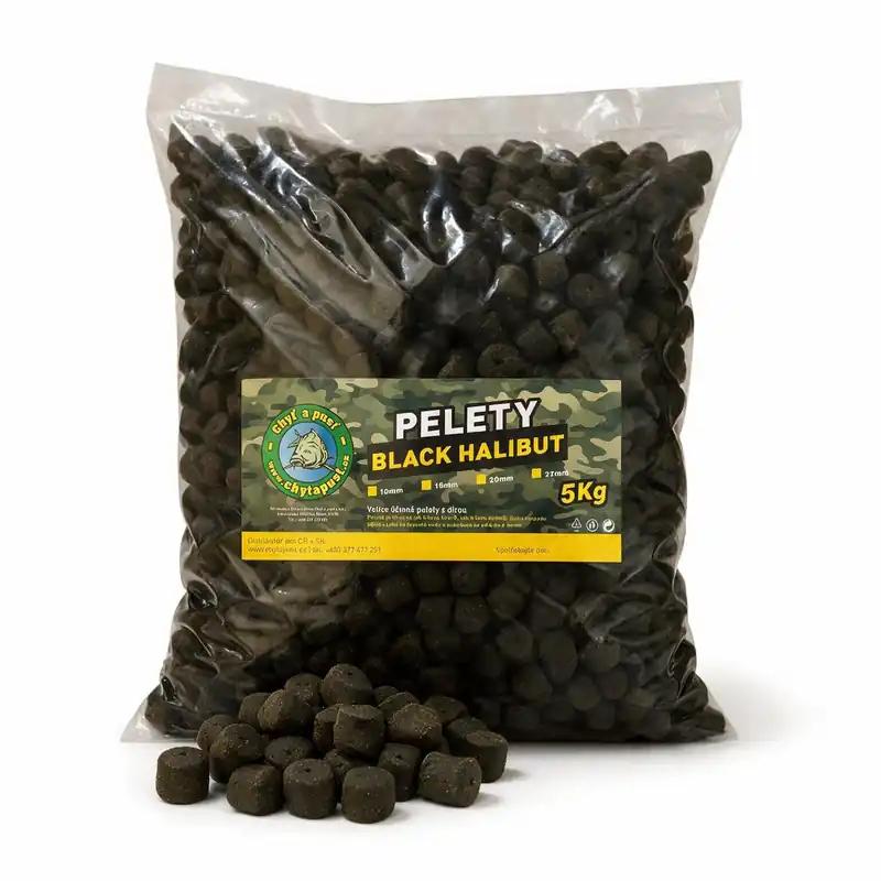Novinka v nabídce | Chyť a pusť Pelety BLACK halibut 5kg