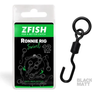 Zvýhodněná cena - Zfish Obratlík Ronnie Rig Swivel Matt vel.12 10ks
