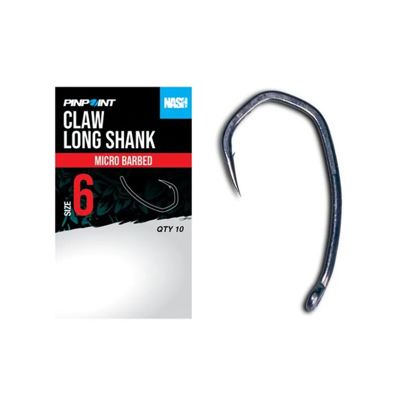 Nash Háčky Claw Long Shank 10ks | Prodejní hit