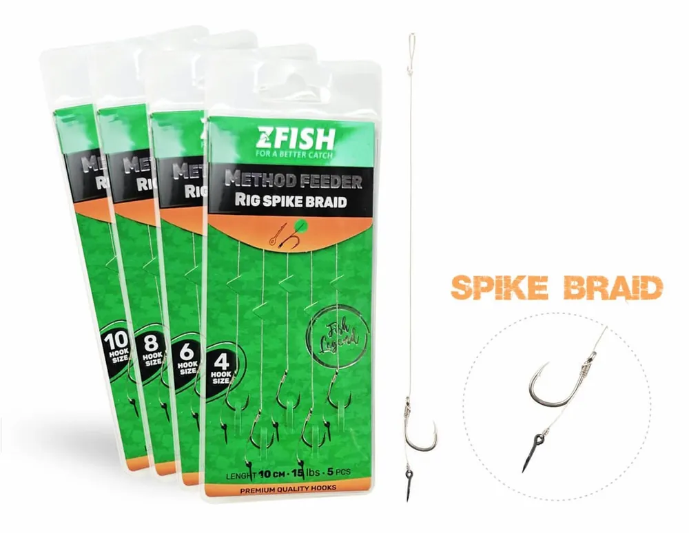 Zfish Návazec Method Feeder Rig Spike Braid 5ks | Výhodná cena