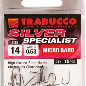 Premium - 15ks - Háčky Trabucco Silver Specialist Velikost 18
