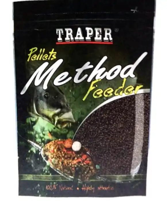 Snadné vrácení | Pelety Traper Method Feeder 500g 2mm Halibut Černý