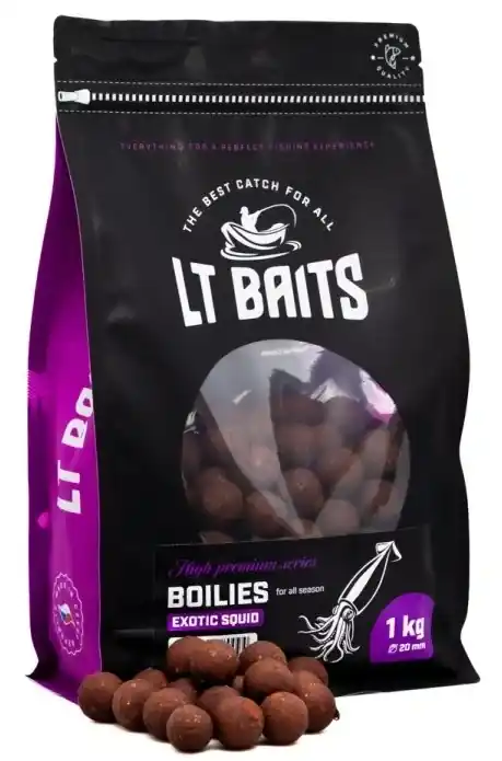 Boilies LT Baits Exotic Squid 1kg 20mm - Skladem