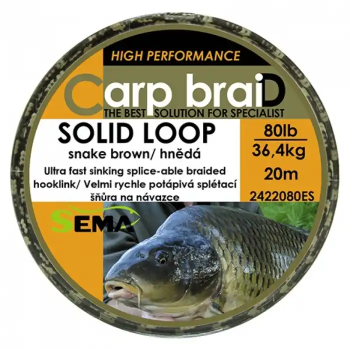 Akce končí brzy - Šňůra Sema Solid Loop Hnědá 10m 60lbs/27,2kg
