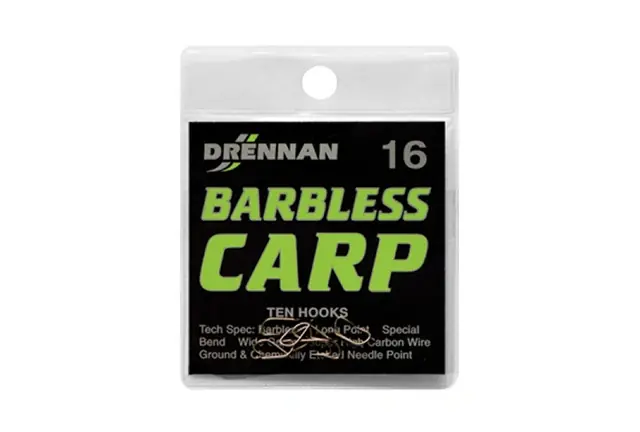 10ks - Háčky bez Protihrotu Drennan Carp Barbless - Čerstvá novinka