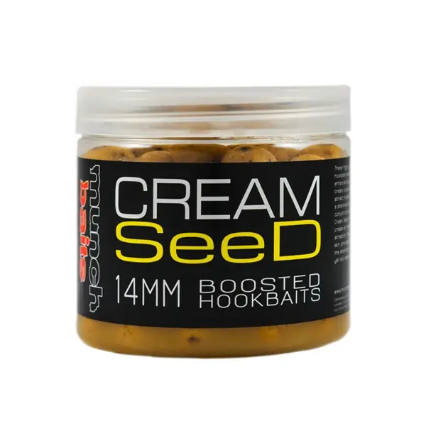 Boosterované Boilie Munchbaits Cream Seed Boosted Hookbaits 18mm - Novinka v nabídce