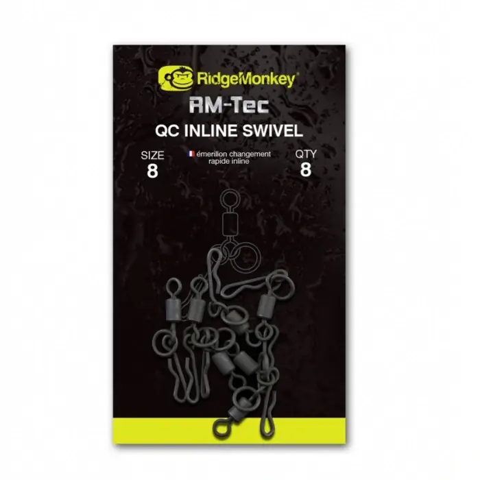 Cena od výrobce | Rychlovýměnný Obratlík RidgeMonkey RM-Tec Quick Change Inline Swivel Velikost 8