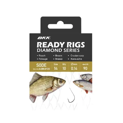 10ks - Hotový Návazec BBK Ready Rig Diamond Sode RD 70cm Velikost 12 - Snadný nákup