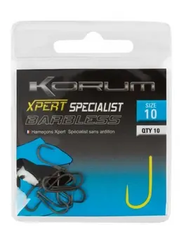 10ks - Háček Korum Barbless Xpert Specialist Hook Velikost 8 | Ušetřete nyní