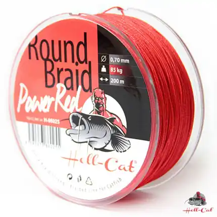 Nově v sortimentu | Hell-Cat Splétaná šňůra Round Braid Power Red 1000m