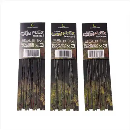 Právě dorazilo | Gardner Návazce Camflex Leadcore Spliced Leaders 35lb 3ks 1m Green (zelená)
