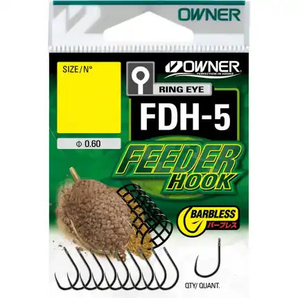 Do vyčerpání zásob - háček OWNER s očkem /10ks/ FDH-5.12 FEEDER HOOK 56945.12