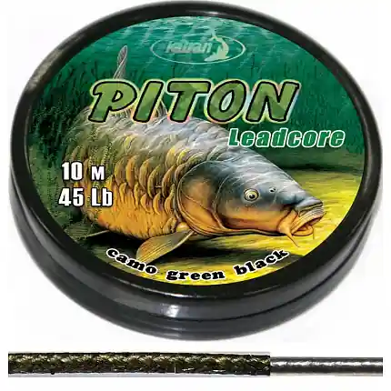 Katran Šňůra S Olověným Jádrem Lead Core PITON Camo Green Black 45 lb 10 m - Nově přidáno