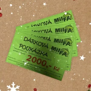 DÁRKOVÁ POUKÁZKA v hodnotě 2000,- Kč + voucher na povolenku na rybník Argalaška - Hvozdná - Přímo z výroby
