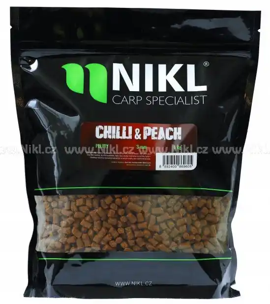 NIKL Pelety Chilli & Peach 3mm 1kg - Sleva