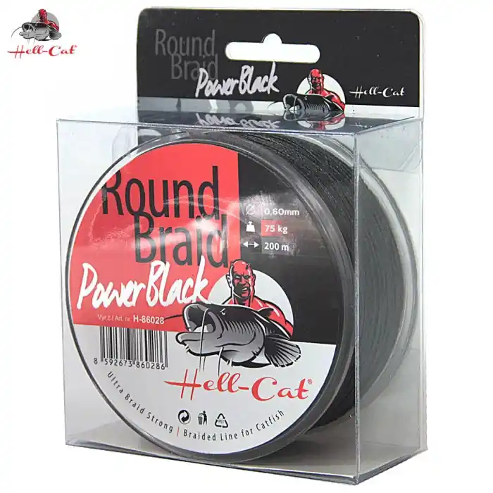 Jen tento týden - HELL-CAT Šňůra Round Braid Power Black 200m 0,50mm 57kg