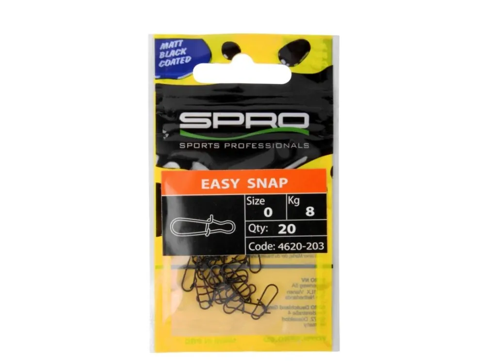 SPRO Karabinky Matte Black Easy Snap - Velmi populární