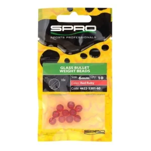 SPRO Korálky Glass Bullet Weight Beads 6mm Red Ruby - Oblíbený produkt