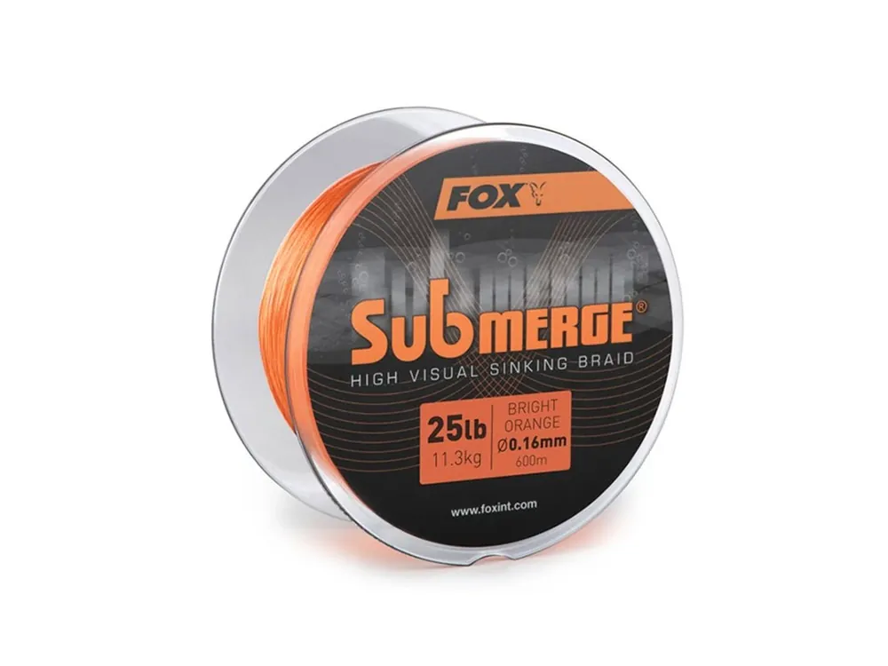 Fox Šňůra Submerge High Visual Orange Sinking Braid - Velká sleva