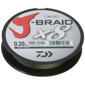 Daiwa pletená šňůra J-Braid 300 m barva Dark Green - Speciální nabídka