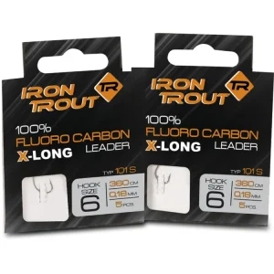 Iron trout návazec X-LONG, 130 T, 360 cm/0,18 mm, vel. 6, 5 ks | Právě uvedeno na trh