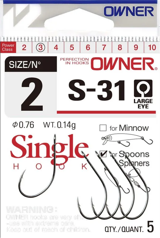 Owner Háčky S-31 vel. 1 4 ks | Ihned k objednání