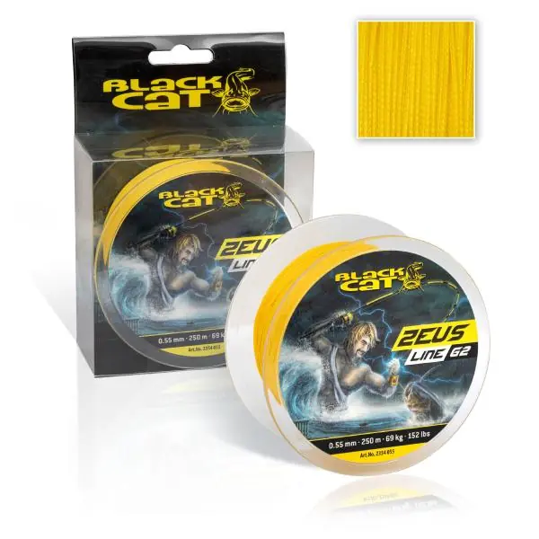 Black Cat Šňůra Zeus Line G2 0,38 mm 250 m 37 kg žlutá | Outlet