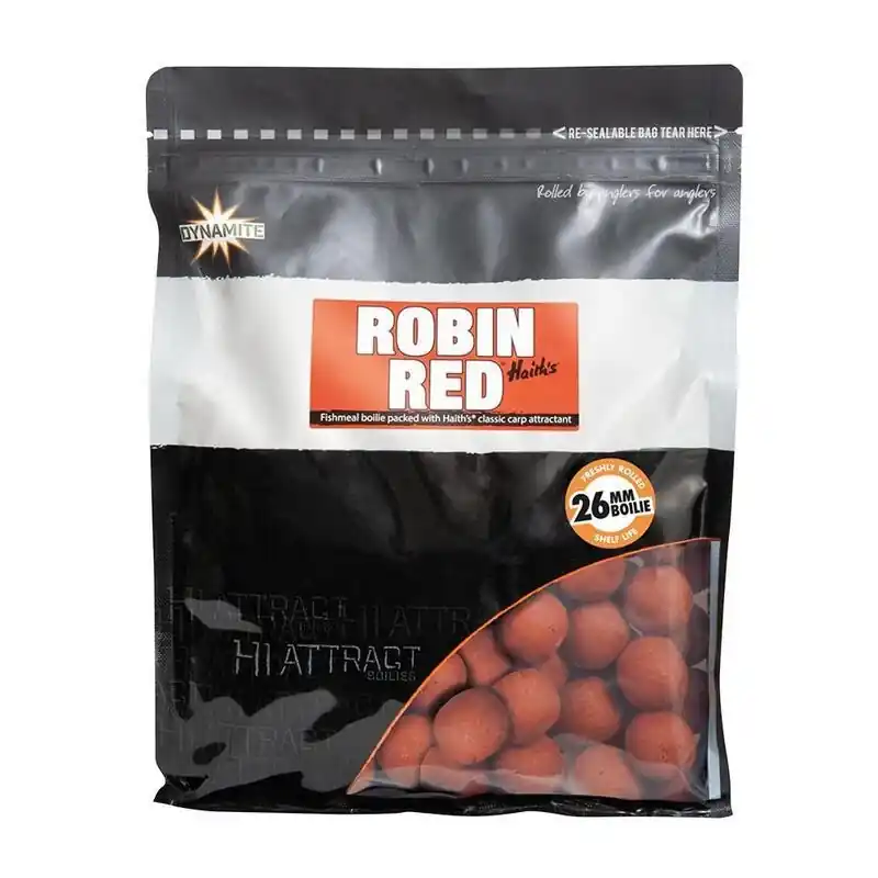 Velmi populární - Dynamite Baits Boilies Robin Red 26 mm 1 kg
